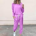 thumbnail image 1 of Women Long Sleeve Color Block Patchwork Crewneck T Shirt Top Blouse And Long Pants Leggings Casual Outfit Set Overalls for Women plus Size Shower Suit Ladies Pant Suits for Business Pants Suit plus, 1 of 4