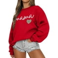 thumbnail image 1 of Women Long Sleeve Mama Sweatshirts Crewneck Casual Fall Pullover Tops, 1 of 7
