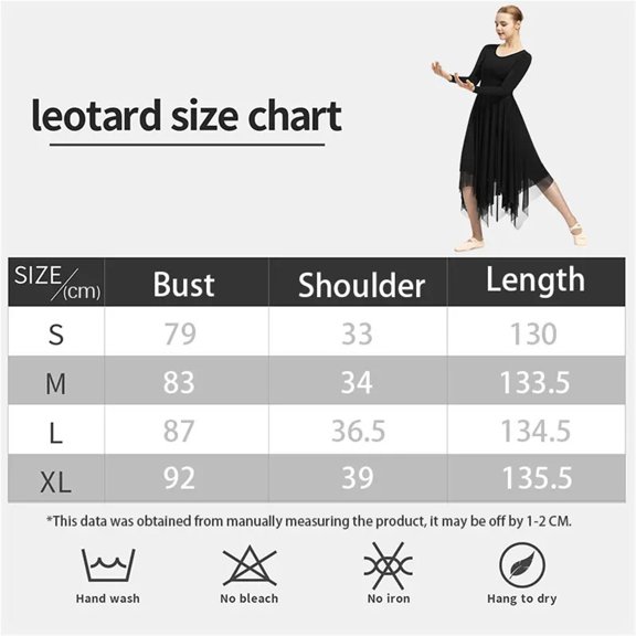 Women Long Sleeve Praise Dance Loose Fit Liturgical Worship Costume With Double Layered Irregular Skirt Dresses
