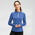 thumbnail image 1 of Women Long Sleeve Quick Dry Tops Yoga Sports Running Fitness Stretch Hoodie, 1 of 2