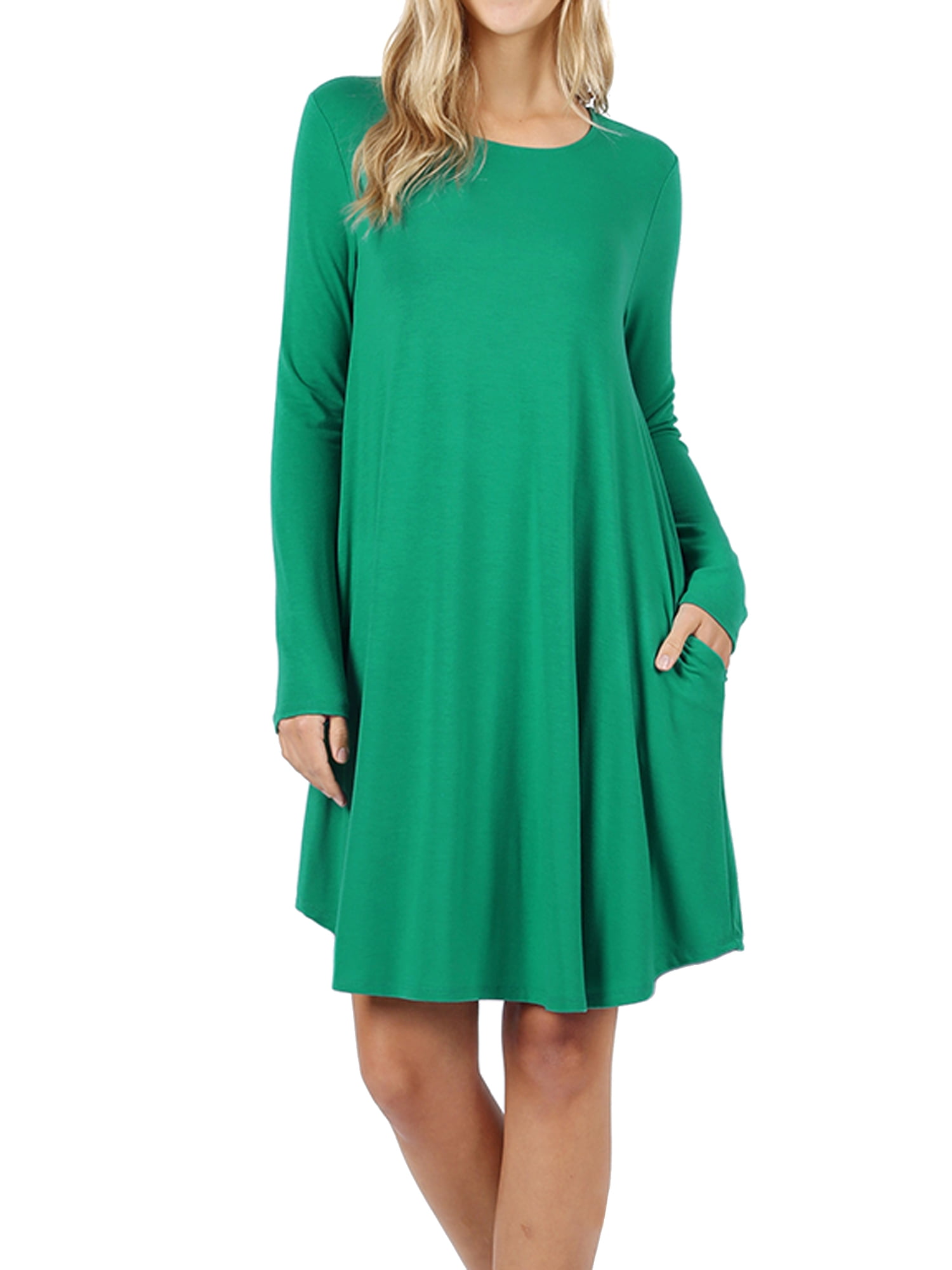 kelly green tunic dress JUN SHIRT DRESS main image 0