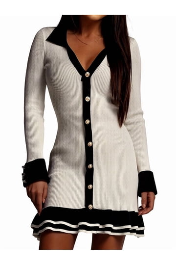 Black White Sweater Dress Black White Sweater Dress