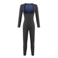 thumbnail image 1 of Women Long Sleeve Sauna Suit Sweat Shirt Slimming Vest Hot Top Jumpsuit Shapewear Blue L, 1 of 6