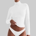 thumbnail image 1 of Women Long Sleeve Slim Fit Crop Top Womens Turtleneck Basic Slim Fitted Going Out T Shirts Winter Undershirts Striped Womens Shirt New Day Womens Shirt Long Sleeve T Shirts for Women Womens Loose Fit, 1 of 5