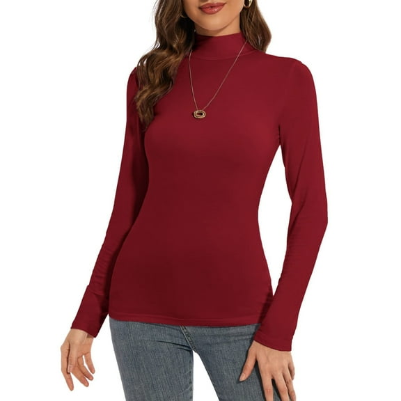 Women Long Sleeve Slim Fitted Based Layer Lightweight Active Shirt Pullover Tops