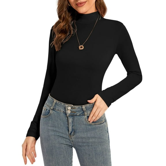 Women Long Sleeve Slim Fitted Based Layer Lightweight Active Shirt Pullover Tops