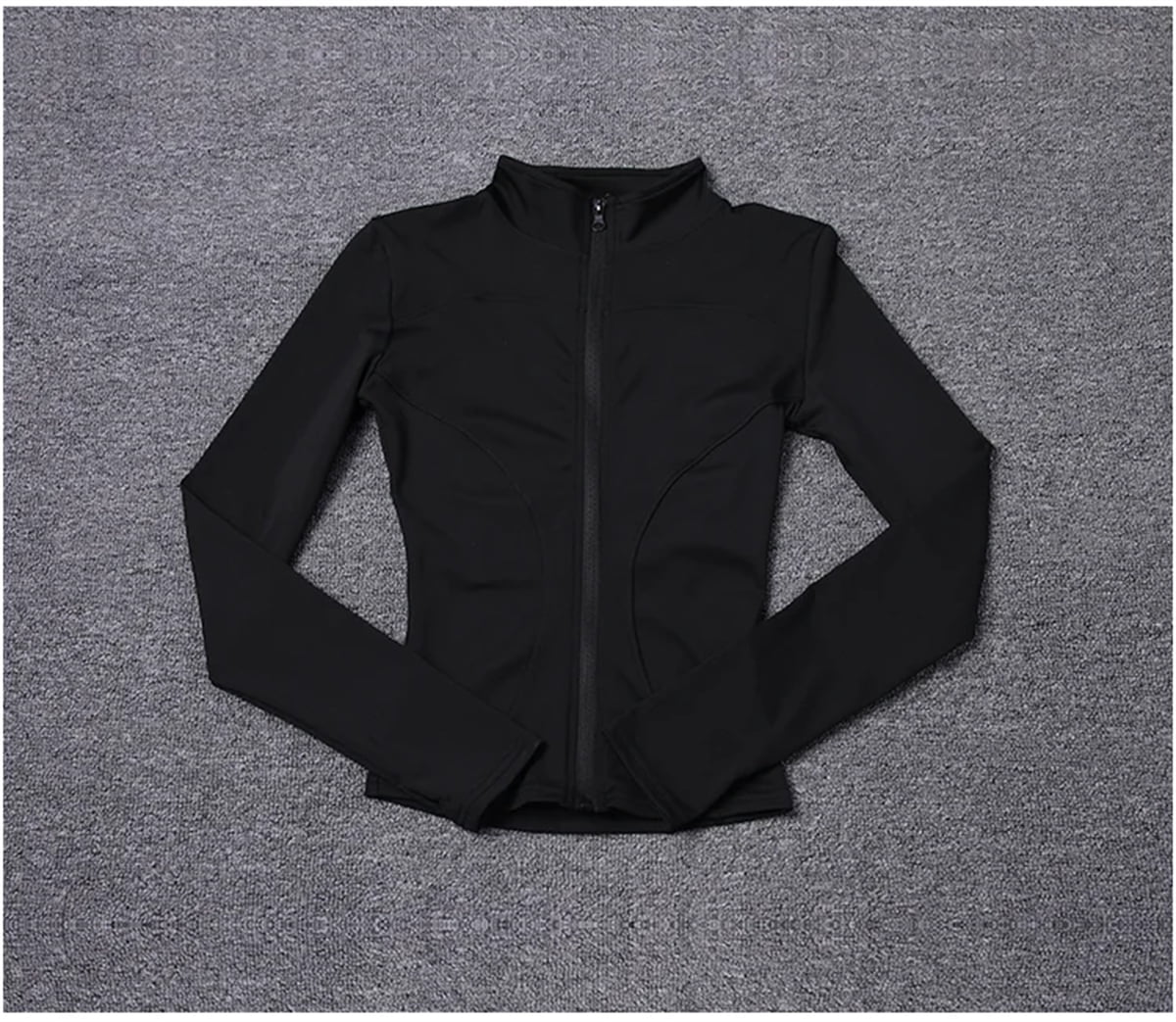 Women Long Sleeve Sport Jacket Solid Fashion New In Zipper Stand Collar Coat Workout Gym Training Clothing Casual Yoga Slim Tops