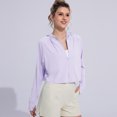 thumbnail image 1 of Women Long Sleeve Sun UV Protection Shirt UPF 50+ Zip Up Jacket Outdoor Coat, 1 of 3