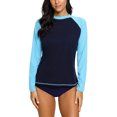 thumbnail image 1 of Women Long Sleeve Surfing Shirt Rashguard Swimwear, 1 of 4