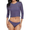 thumbnail image 1 of Women Long Sleeve Swim Shirts Rash Guard Two Piece Swimsuits UPF 50+, 1 of 6