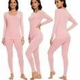 thumbnail image 1 of Women Long Sleeve Thermal Shirt Fleece Lined Undershirt Ultra Soft Base Layer Tops for Women Cold Weather, 1 of 6