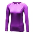 thumbnail image 1 of Women Long Sleeve Velvet Compression Quick Dry Sports Running Athletic T-shirts Tops, 1 of 2