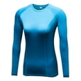 thumbnail image 1 of Women Long Sleeve Velvet Compression Quick Dry Sports Running Athletic T-shirts Tops, 1 of 2