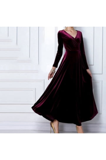 Women's Velvet Dresses in Various Styles and Colors for Elegant Looks
