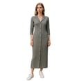 thumbnail image 1 of Women Long Sleeves Button Front Knitted Sweater Maxi Dress With Two Side Pocket., 1 of 4