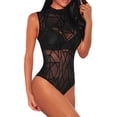 thumbnail image 1 of Women Long Sleeves Mesh See Through Jumpsuit Bodysuit Top Leotard Homecoming Suits for Women Jumpsuit Homecoming Womens Baggy Overalls after Wedding Dresses for Bride Denim Jumpsuits for Women Elegant, 1 of 4