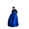 thumbnail image 1 of Womens Royal Blue Taffeta Pleated Maxi Skirt with Two Pockets Elegant & Comfortable for Any Occasion, 1 of 4