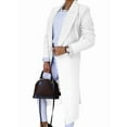 thumbnail image 1 of Women Long Wool Coats for Fall Winter Trench Coat Peacoat Double Breasted Blazer Jackets Overcoat White L, 1 of 7