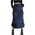 thumbnail image 1 of Women Loose Casual Quick Drying Pleated Drawcord Work Suit Split Skirt Vacation Holiday Female Dailywear, 1 of 9