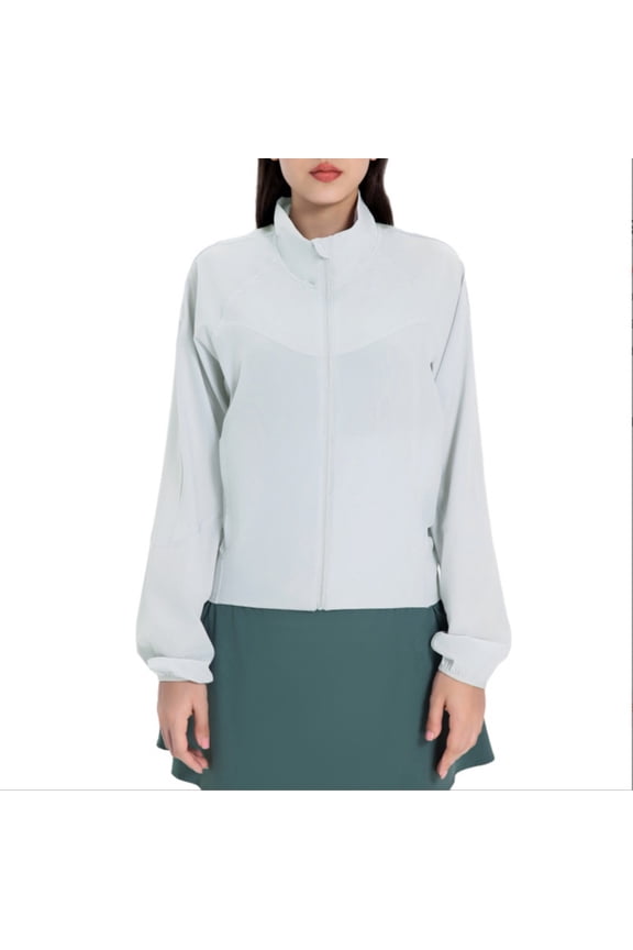 Women Loose Sun Protection Jacket Summer Solid Colour Long Sleeve Sports Sunscreen Clothing Outerwear XS-XL