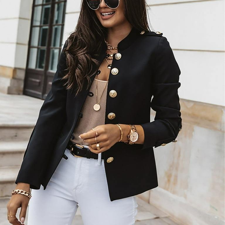 Women Loose Top Long Sleeve Casual Jacket Ladies Wear Coat Blouse