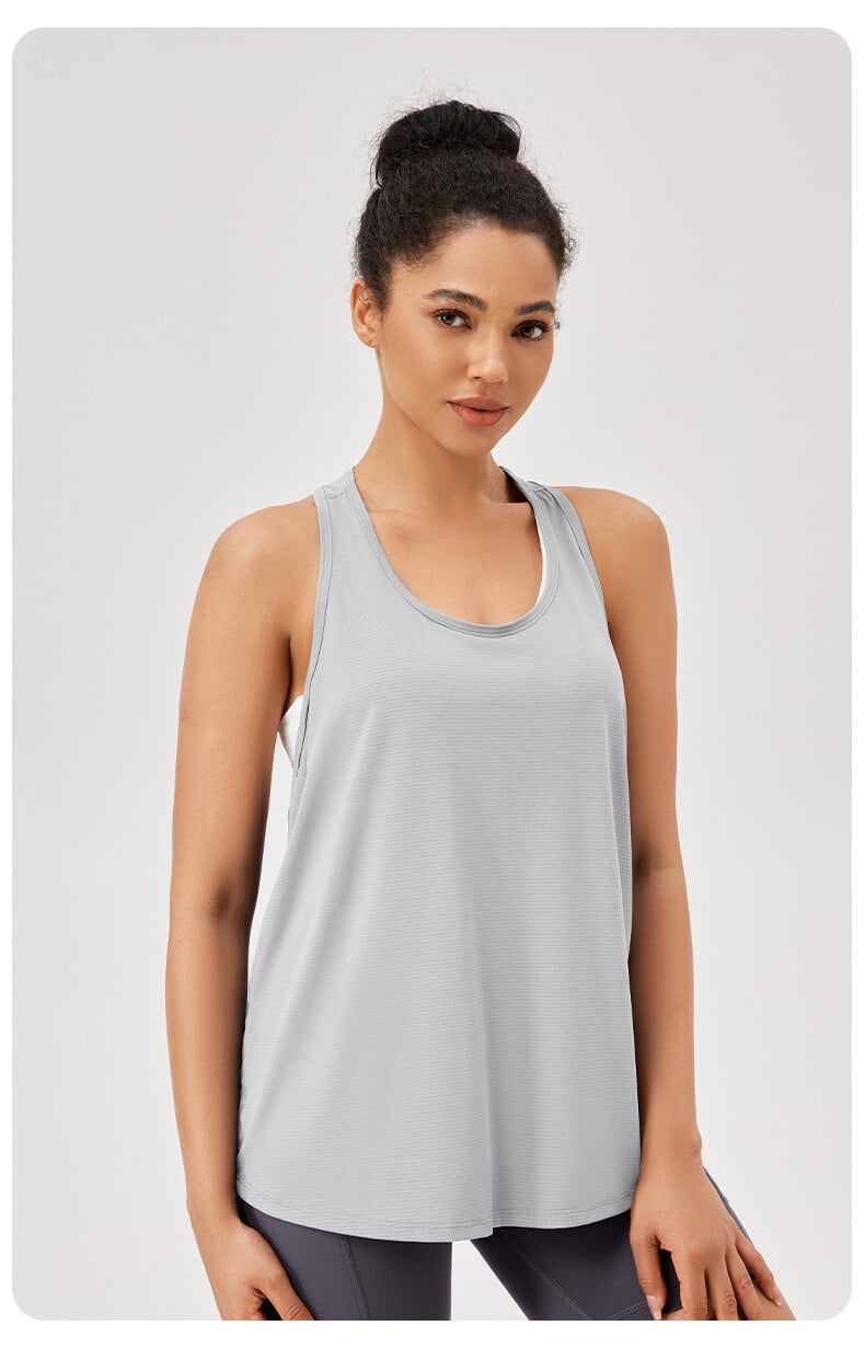 Women Loose Vest Quick Dry Breathable Sleeveless Sports Fitness Running Tops