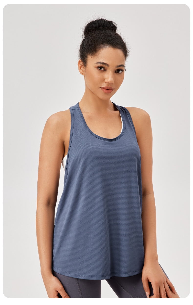 Women Loose Vest Quick Dry Breathable Sleeveless Sports Fitness Running Tops