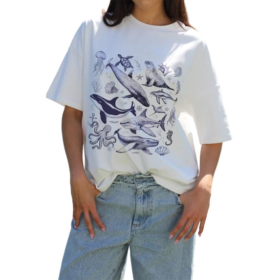 Women Los Angeles Graphic T Shirts Letter Print Short Sleeve Loose Tops White XL