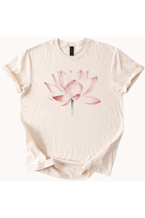 Women Lotus Flower Botanical T-Shirt