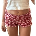 thumbnail image 1 of Women Lounge Shorts Floral Print Y2k Low Rise Sexy Micro Shorts Elastic Pajama Bottoms Cute Sleep Shorts, 1 of 7
