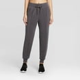 thumbnail image 1 of JoyLab Women's Slounge Jogger Pants Stretch Drawstring Pockets Dark Gray, Small, 1 of 2