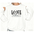 thumbnail image 1 of Women Love Cross Graphic Tee Christian Religious T Shirt Top Inspirational 1 Corinthians 16 14 Chic Round-neck long-sleeved white S-3XL, 1 of 5