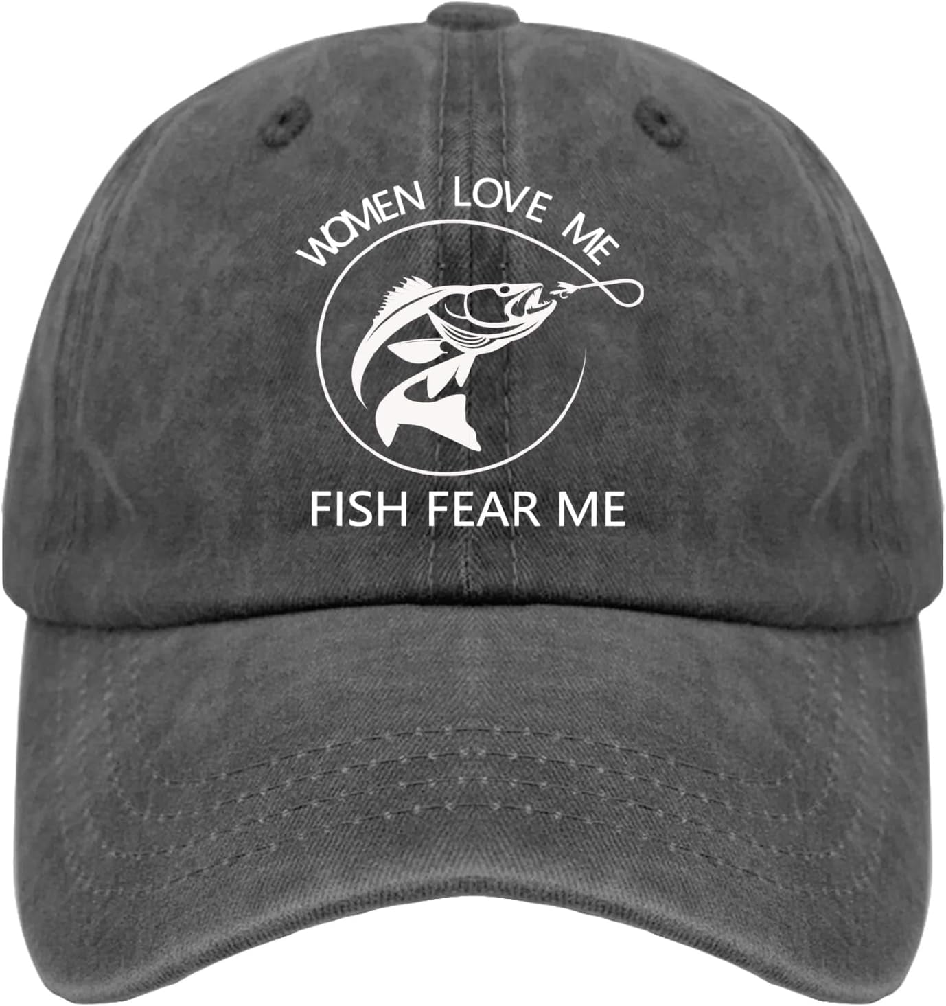 Women Love Me Fish Fear Me Hat for Women Funny Fishing Tennis Hats for ...