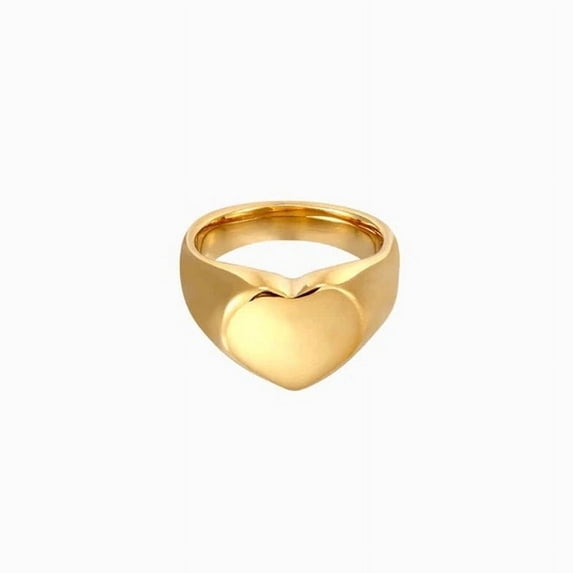Women Love Ring Stainless Steel Band Gold Plated For Her