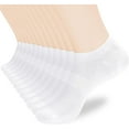 thumbnail image 1 of Women Low Cut No Show Running Socks - Cushioned Arch Support, Wicking Athletic Ankle Socks(White), 1 of 7
