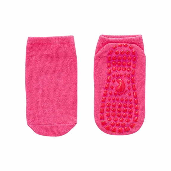 Women Low Cut Yoga Socks Grips Non Slip Socks, Multi Color Anti Slip Pilates Socks for Indoor Floor Dance & Hospital Use Hot Pink 10(12 Years)
