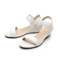 thumbnail image 1 of Women Low Wedge Heel Sandals Open Toe Ankle Strap Lady Work Casual Shoes, 1 of 7