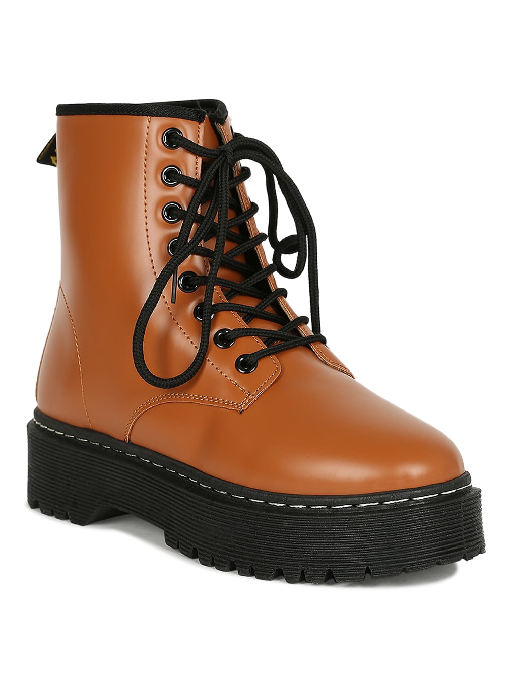 Women Lug Flatform 8-Hole Lace Up Combat Boot 19317