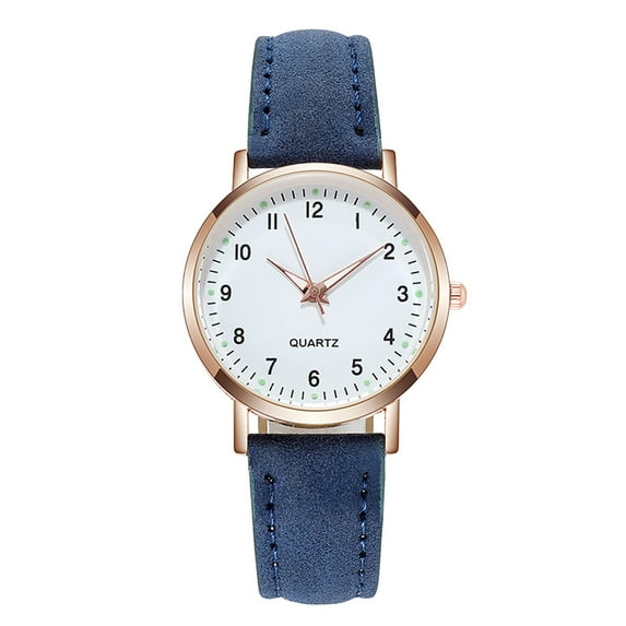 Women Luminous Watch Belt Wind Up Watches for Men No Battery Scale Dotted Little Watch Watches Band Stars Watch Frosted Point with Roman Women Watch Digital Scale Watch M-Blue Scale Watch Jewelry