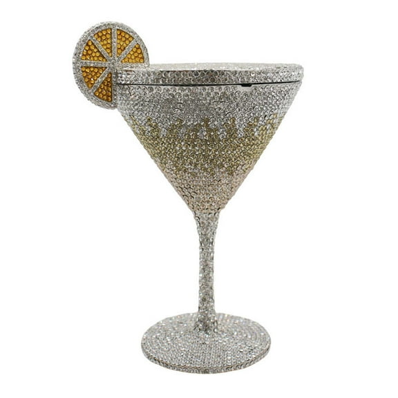 Women Luxury Goblet Rhinestone Evening Bag Glitter Crystal Clutch Purse for Prom Party