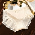 thumbnail image 1 of Women Luxury Style Satin Sexy Lace Smooth Stretch Breathable Panties Breifs, 1 of 11