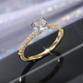 thumbnail image 1 of New Women Luxury Zircon Engagement Rings Round Zirconia Rings, 1 of 1