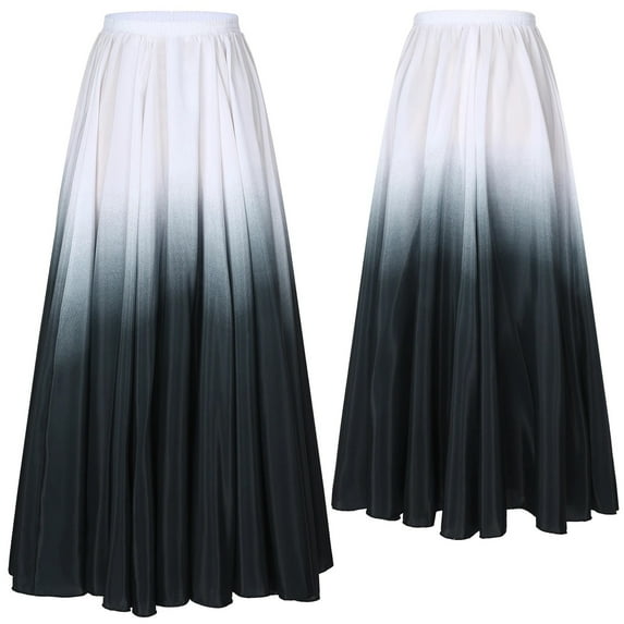 Women Lyrical Ballroom Dance Skirt Long Swing Wrap Skirt