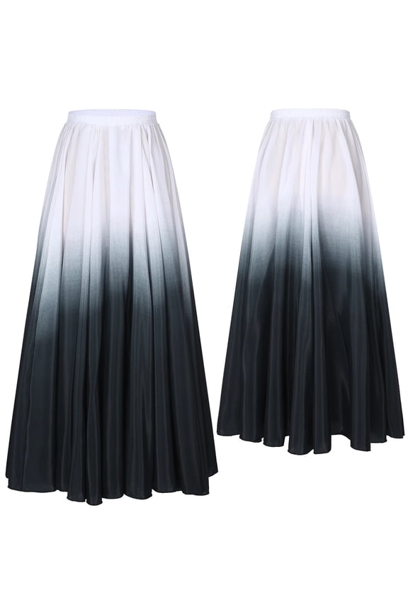 Women Lyrical Ballroom Dance Skirt Long Swing Wrap Skirt