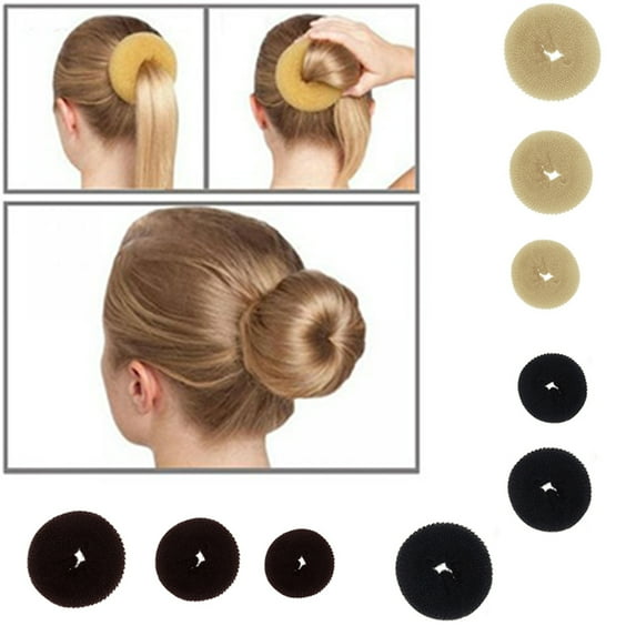 Women Magic Donut Hair Ring Bun Former Shaper Hair Styler Tie Updo Maker Tools