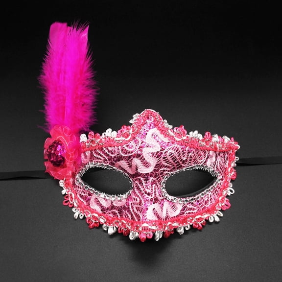 Women Makeup Dance Face Guard Painted With Gold Powder Cornered Half Face Carnival Party Face Guard