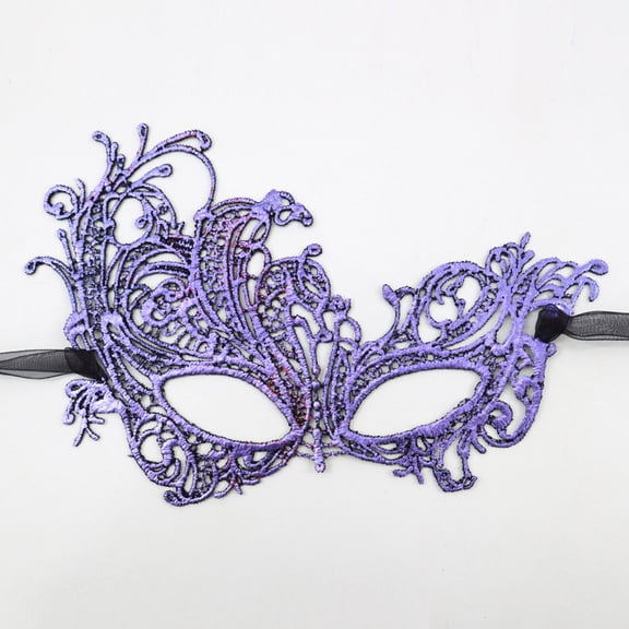 Women Makeup Dance Face Guard Painted With Gold Powder Cornered Half Face Carnival Party Face Guard