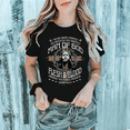 thumbnail image 1 of Women Man Of God Black Graphic Tee T Shirt Inspirational Christian Apparel Breathable Isaiah 54：17 Design Distressed Style Top Short Sleeve Black S-5XL, 1 of 5