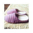 thumbnail image 1 of Women Man Striped Indoor Slippers Unisex Women House Shoes Non-Slip Warm Cotton Slippers Floor Slippers, 1 of 6