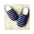 thumbnail image 1 of Women Man Striped Indoor Slippers Unisex Women House Shoes Non-Slip Warm Cotton Slippers Floor Slippers, 1 of 7